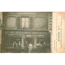 75012 PARIS. Café Restaurant Décolle au 177 rue de Charenton 1904