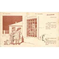 CELEBRITES. Carte satyrique Un incurable à l'Asile. Guillaume anti-Kaiser 1919