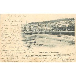 carte postale ancienne 14 TROUVILLE. Bassin à Marée basse 1903. Réseau de l'Ouest