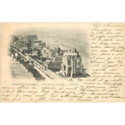 carte postale ancienne 14 TROUVILLE. Rare 1900 Les Villas. Timbre 10 Centimes 1900