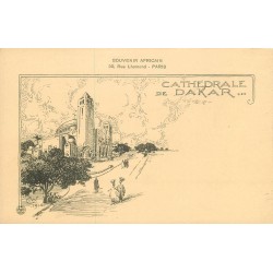 SENEGAL. Cathédrale de Dakar dessin de 1914