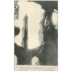 carte postale ancienne 02 SOISSONS. Cathédrale. Intérieur vers 1917