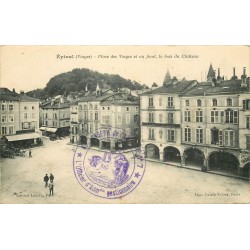 88 EPINAL. Cafés du Commerce et du Globe Place des Vosges 1915