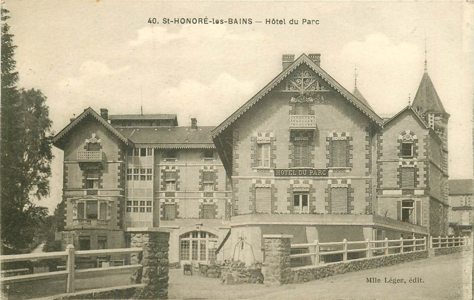 58 SAINT-HONORE-LES-BAINS. Hôtel du Parc 1938