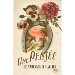 03 VARENNES-SUR-ALLIER. Une Pensée avec fer à cheval 1926