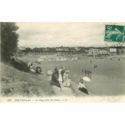 17 PONTAILLAC Royan. Elégantes avec ombrelles sur les Dunes 1910