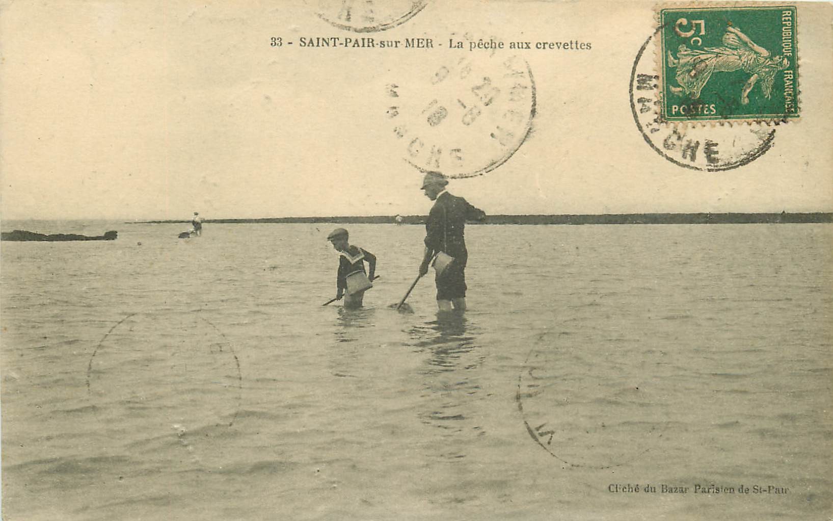 50 SAINT-PAIR-SUR-MER. La Pêche aux crevettes 1918