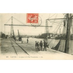 44 NANTES. Quais et Pont Transbordeur 1911