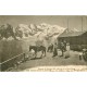 74 SOMMET DU BREVENT. Touristes avec Mule et vue sur le Mont-Blanc 1913