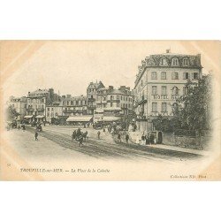 carte postale ancienne 14 TROUVILLE. La Place de la Cabotte 1902