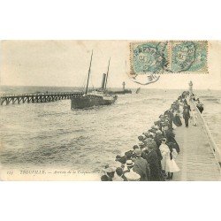 carte postale ancienne 14 TROUVILLE. Arrivée de la Touques 1905