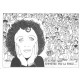 EDITH PIAF. Chanteuse. Carte signée par le Dessinateur Deflandre