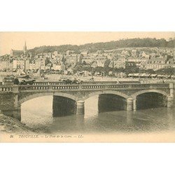 carte postale ancienne 14 TROUVILLE. Le Pont de la Gare