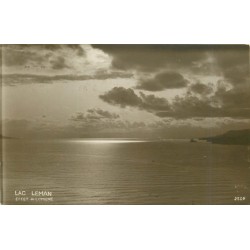 SUISSE. Effet de lumière sur le Lac Leman 1919