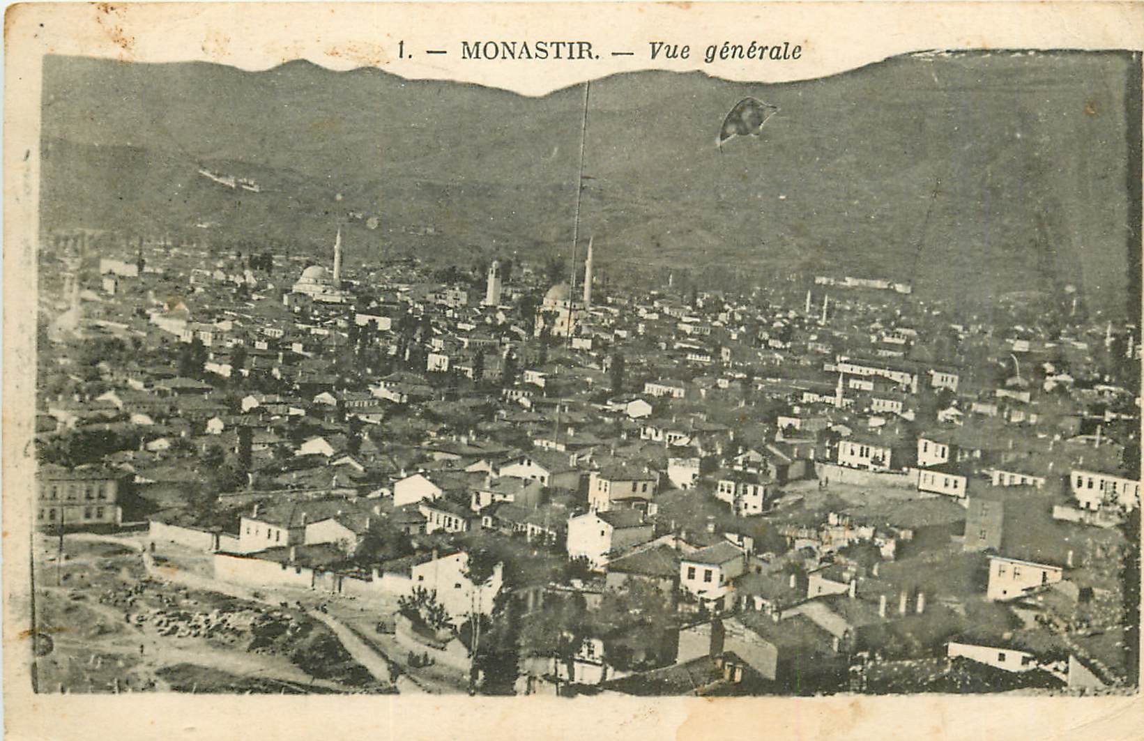 TURQUIE. Vue générale sur Monastir 1918