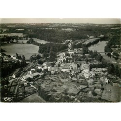 16 EXIDEUIL. Vue aérienne et la Vienne 1958