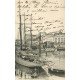 carte postale ancienne 14 TROUVILLE. Yacht dans le Port et le Casino 1921. Timbre manquant