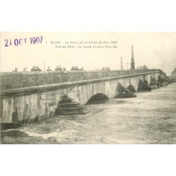 41 BLOIS. Crue de la Loire 1907 le Pont