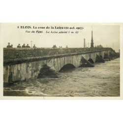 41 BLOIS. Crue de la Loire 1907 qui atteint 5 m 65 sous le Pont