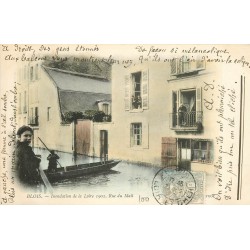 41 BLOIS. Inondation de la Loire 1902 rue du Mail