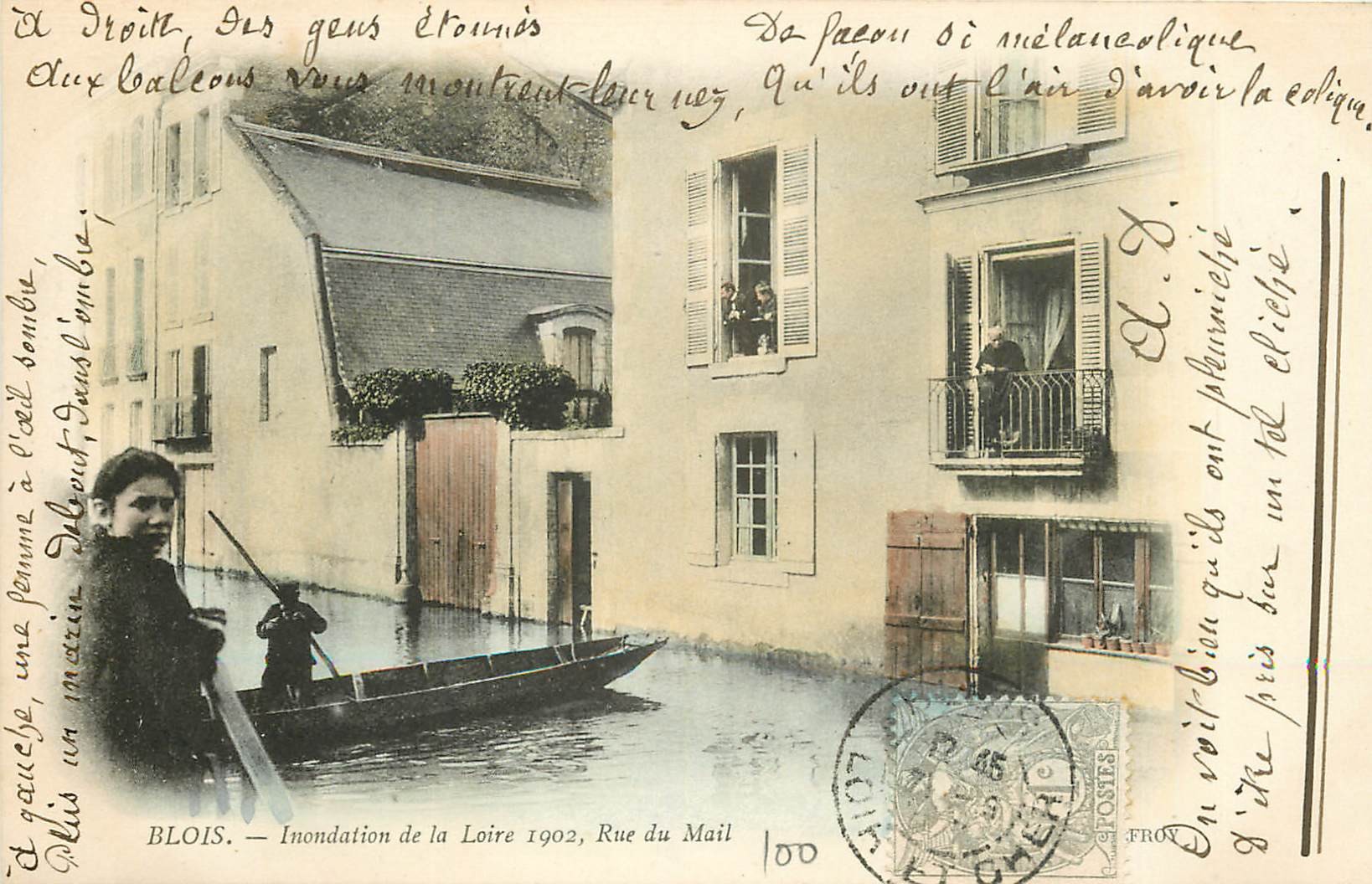 41 BLOIS. Inondation de la Loire 1902 rue du Mail