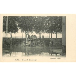 41 BLOIS. Crue de la Loire 1907 avec Pompe à eau à vapeur