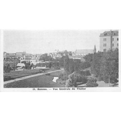 35 RENNES. Vue générale du Thabor. Carte mignonette 13.3 x 7 cm