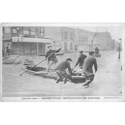 Inondation et Crue de 1910. ALFORTVILLE 94. Ravitaillement des habitants