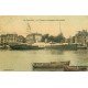 carte postale ancienne 14 TROUVILLE. Bateau La Touques Compagnie Normande. Carte toilée timbre absent