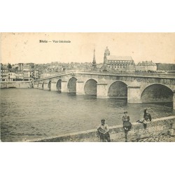 41 BLOIS. Enfants avec cerceau près du Pont 1923