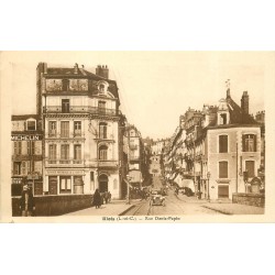 41 BLOIS. Voiture ancienne et Banque de l'Ouest rue Papin vers 1937