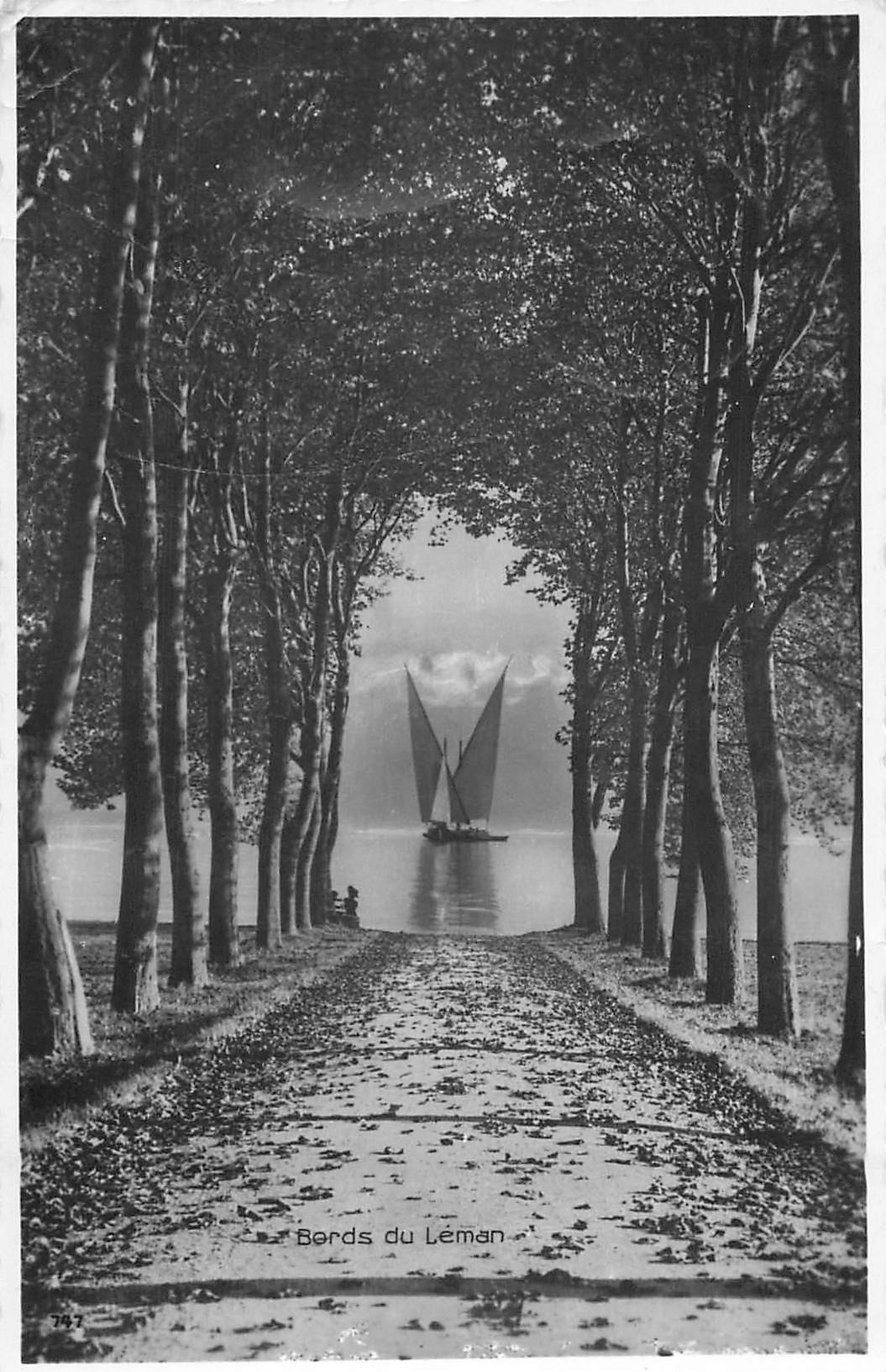 Suisse. Barque de Pêcheurs et les Bords du Lac Léman 1941