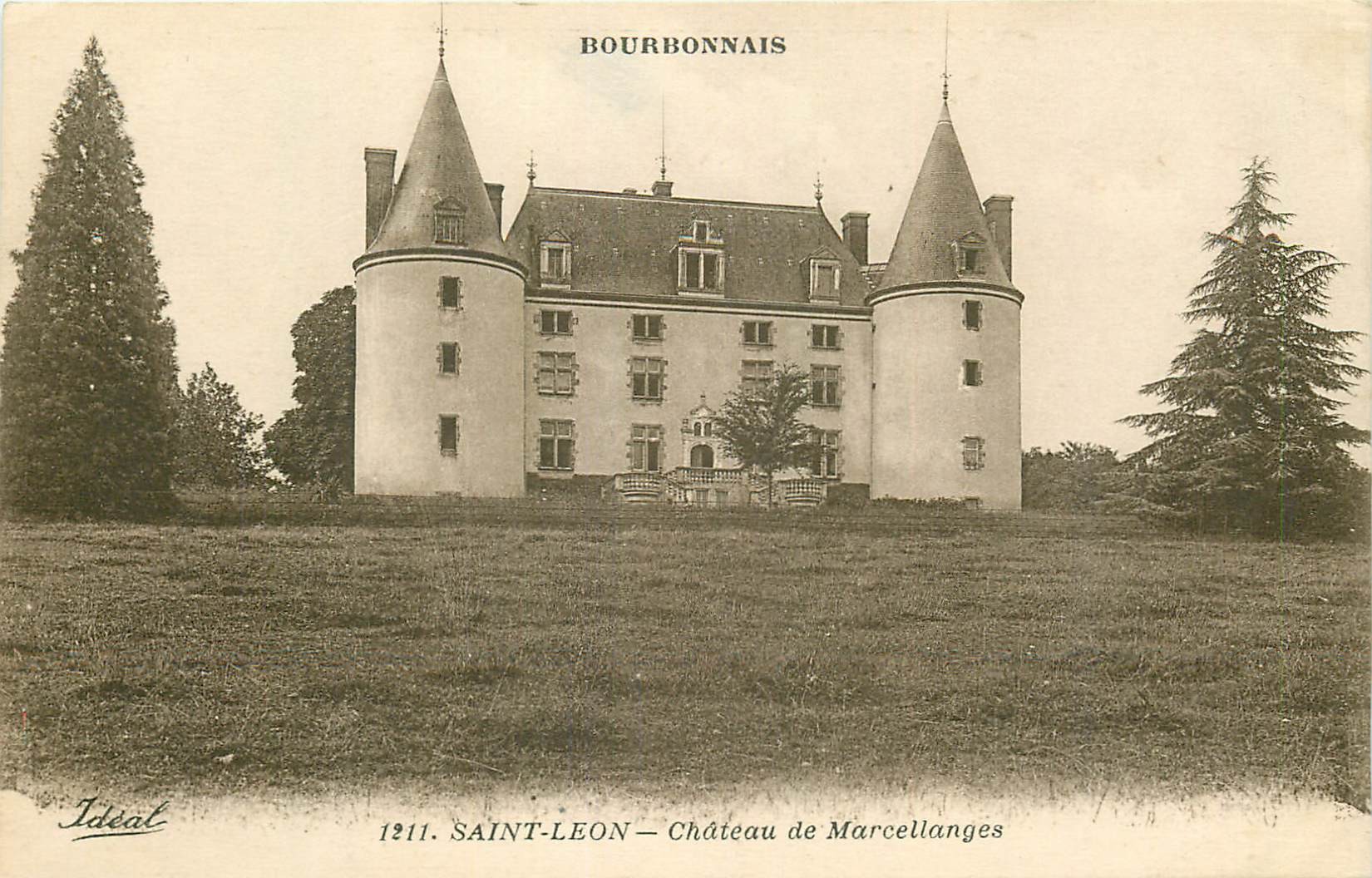 03 SAINT-LEON. Magnifique Château de Marcellanges 1926