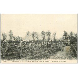 carte postale ancienne 02 SOISSONS. Cimetière provisoire Civil et Militaire. Jardin Hôpital