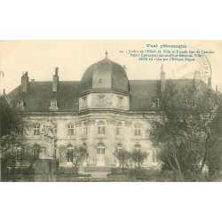 54 TOUL. Jardin de l'Hôtel de Ville 1914 tampon militaire