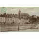 41 BLOIS. Evêché, Cathédrale et Mairie 1905 carte style émaillographie