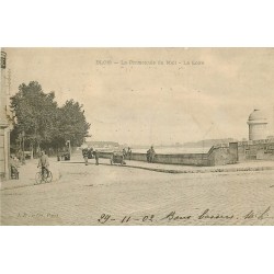 41 BLOIS. Cycliste sur la Promenade du Mail et la Loire 1902