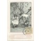 ENFANTS. Une Pensée du coeur avec fillette lisant un livre 1907