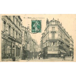 41 BLOIS. Commerce Serpette rues Denis Papin et du Commerce et Coiffeur 1909