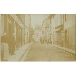 carte postale ancienne 01 Châtillon-sur-Chalaronne. Rue Pasteur 1910. Carte Photo rare