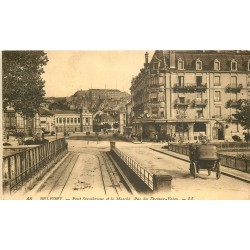 90 BELFORT. Pont stratégique et le Marché rue du Docteur Fréry 1924