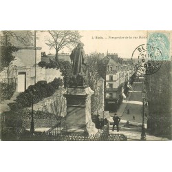 41 BLOIS. Perspective de la rue Denis-Papin depuis sa Statue 1905