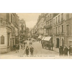 41 BLOIS. Camion et attelage devant le Restaurant rue Denis Papin 1927