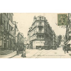 41 BLOIS. Fiacre du Grand Hôtel et Tramways rues du Commerce et Papin 1918