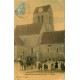 77 BEAUMONT-EN-GÂTINAIS. Fiacre diligence devant l'Eglise 1907