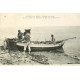 14 LION SUR MER. Barque de Pêche et Pêcheurs Timbre Taxe vers 1924