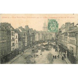 carte postale ancienne 14 LISIEUX. Place Victor-Hugo 1907