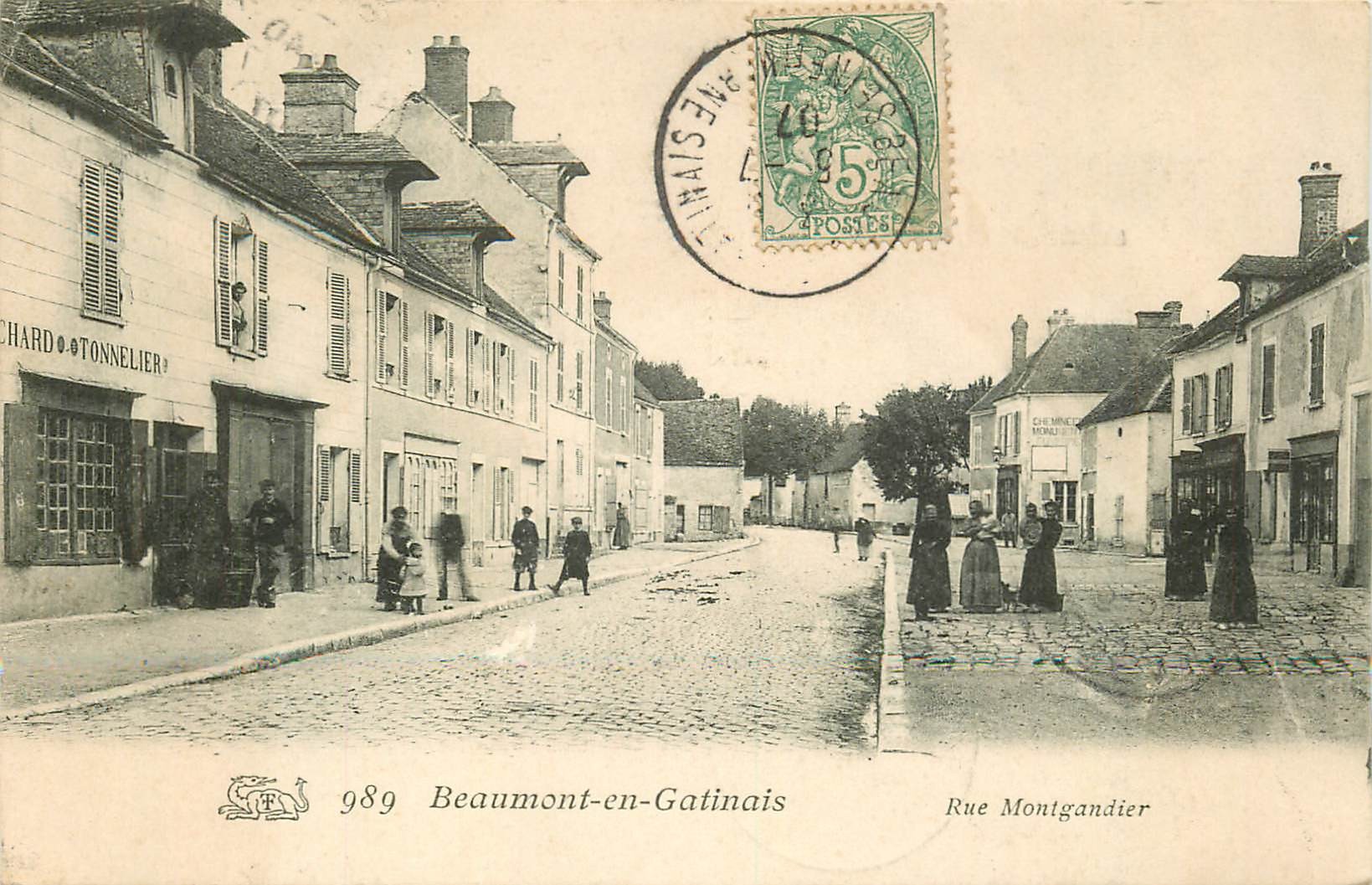 77 BEAUMONT-EN-GATINAIS. Rue Montgandier 1907
