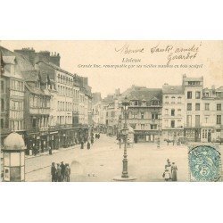 carte postale ancienne 14 LISIEUX. La Grande Rue vers 1905