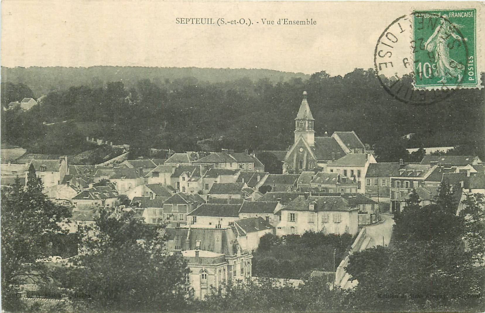 Carte Postale Ancienne (CPA) - Septeuil (78) - La Rue Principale - Années 1900